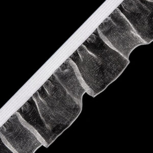 440620 Gumi fodorral 25mm-es fehér 22,5m/vég