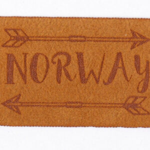 LE-4213 címke vas.ható-NORWAY bőrhatású