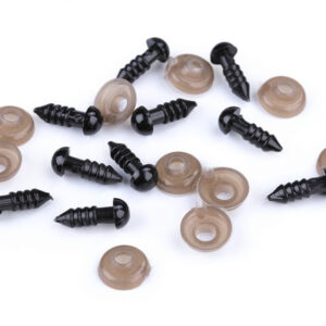 01052 Biztonsági szem csapos 7mm fekete M1