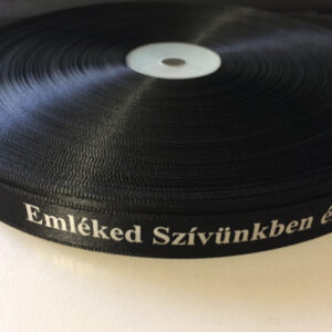 Szatén gyász szalag 15mm-es