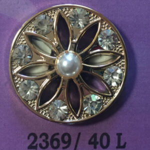 2369/40 Margaréta divatgomb(Arany) 20db/cs