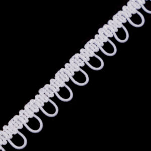 510673 Paszomány rugalmas gomblyukas 15mm 1 fehér